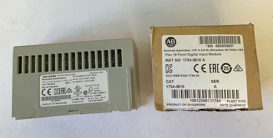 ALLEN BRADLEY  1794-IB16 16 POINT DIGITAL INPUT MODULE SER.A 10-31.2VDC 30MA0