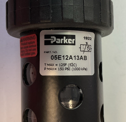 PARKER 05E12A13AB PNUEMATIC FILTER-REGULATOR 150PSI 125F1