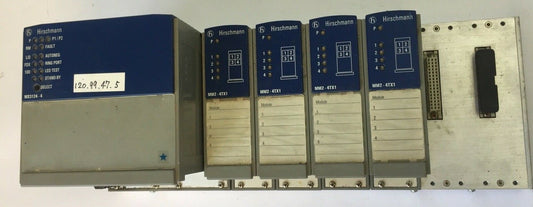 HIRSCHMANN MS3124-4 MICE SWITCHING MODULE 24VDC (4) MM2-4TX1 MICE MEDIA MODULE 0