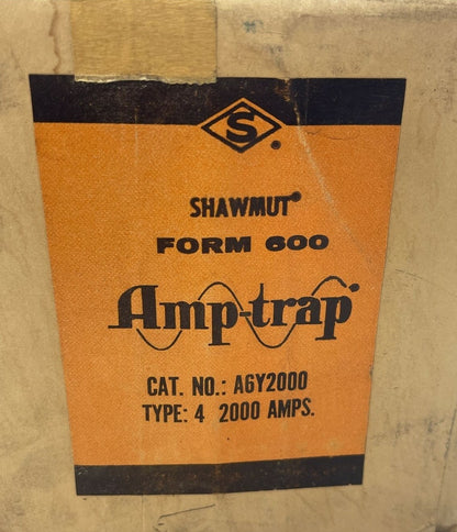 SHAWMUT A6Y2000 FORM 600 AMP-TRAP TYPE 4 FUSE 2000AMP0