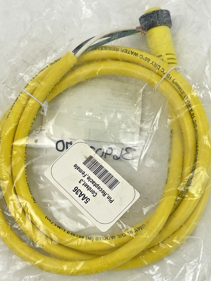 BRAD CONNECTIVITY-MOLEX -1300060221 - 6' 16/3 AWG PVC CORD - REPLACES P/N 409023