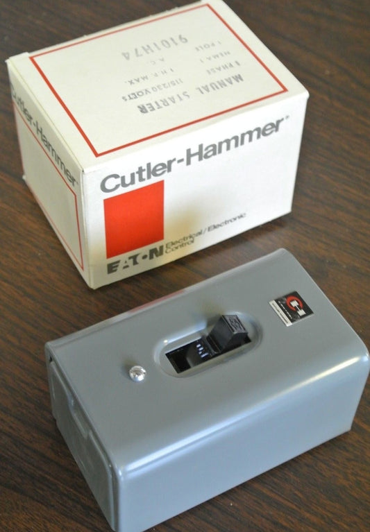 CUTLER-HAMMER 9101H74 - MANUAL STARTER 115/230VAC, 1HP, 1-POLE   NEW SURPLUS0