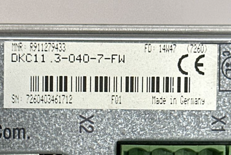 REXROTH DKC11.3-040-7-FW SERVO DRIVE FWA-ECODR3-SMT-02V45-MS ESM02.3-FW2