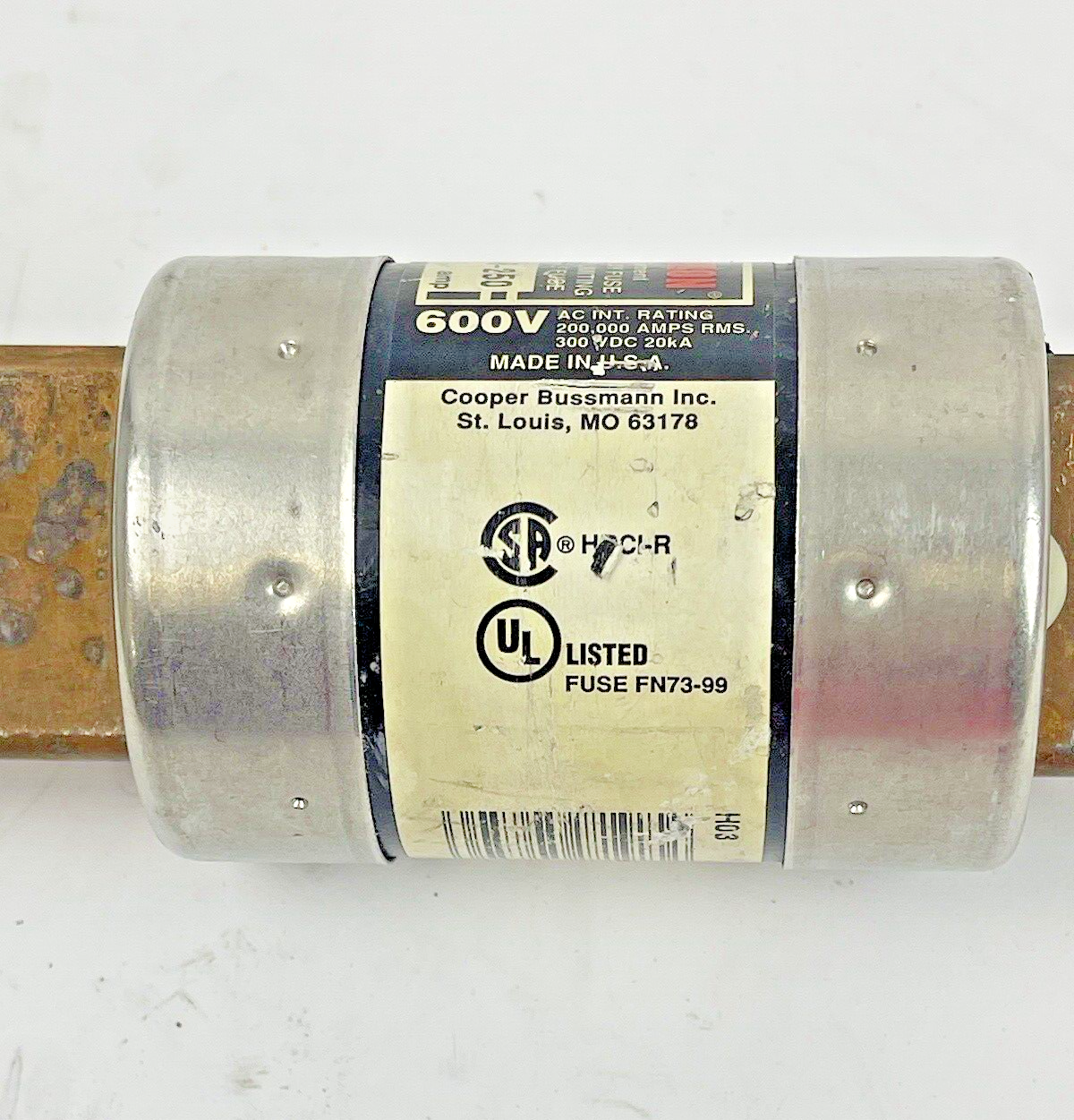 BUSSMANN  FRS-R-250 FUSETRON DUAL ELEMENT  TIME-DELAY CURRENT LIMIT  600V2