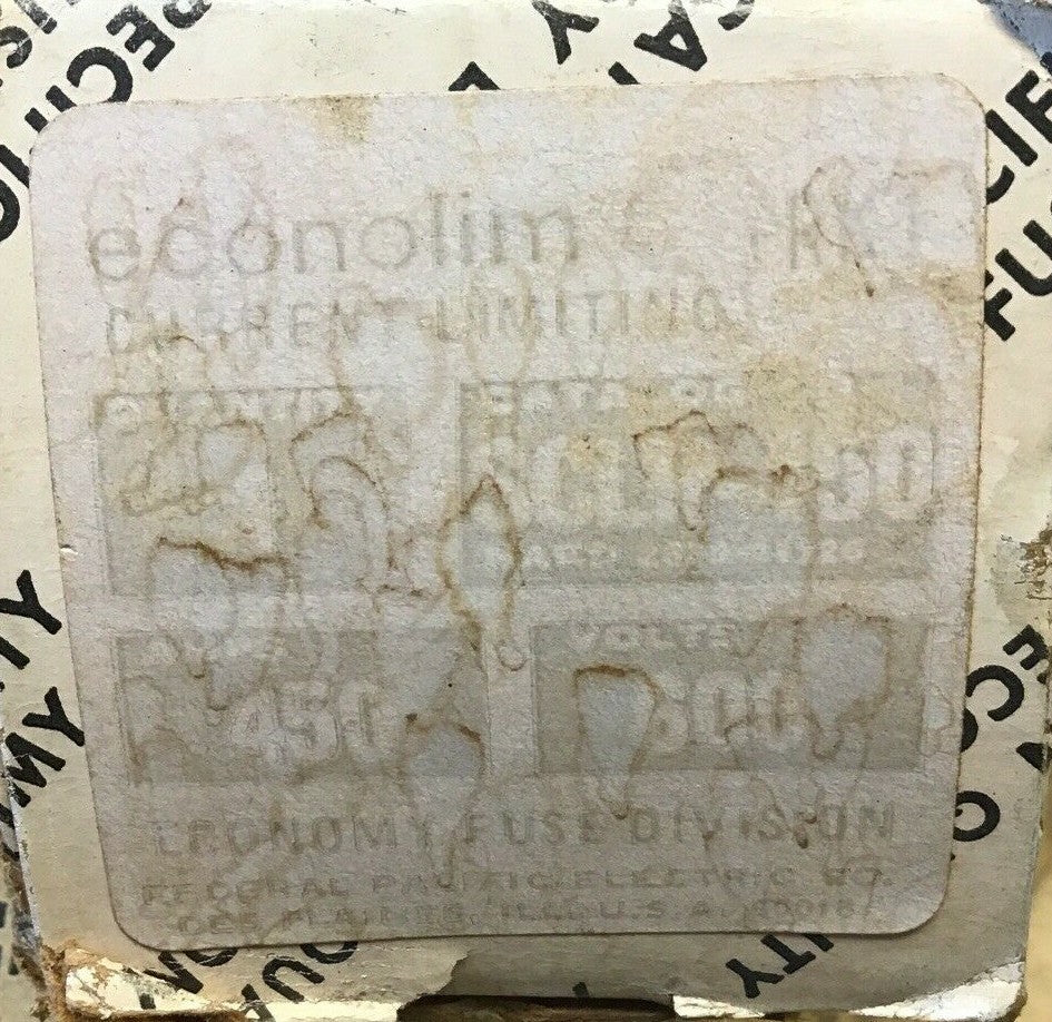 FEDERAL PACIFIC ECONOLIM SCL450 CLASS RK1 FUSE 450A 600V CURRENT LIMITING3