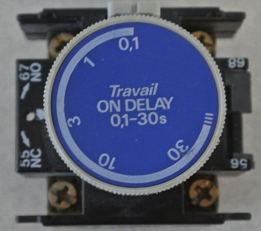 TELEMECANIQUE LA2-D22 - TIME DELAY MODULE / TIMER / ON DELAY / 0.1 to 30 SECONDS0