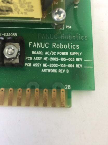 FANUC ROBOTICS BOARD AC/DC POWER SUPPLY PCB ASSY NE-2002-105-003 NE-2002-105-0041