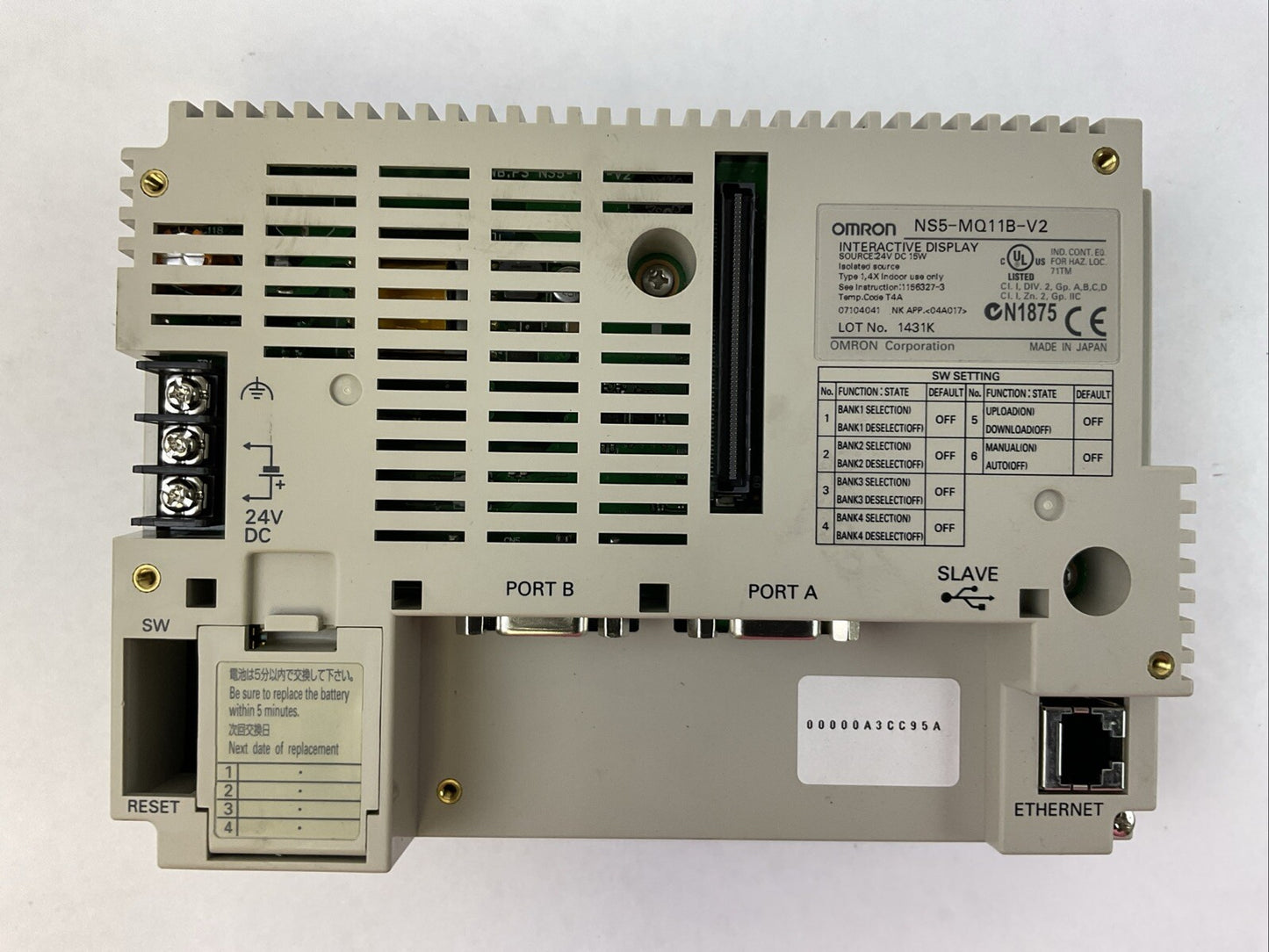 OMRON NS5-MQ11B-V2 INTERACTIVE DISPLAY 24VDC 15W5