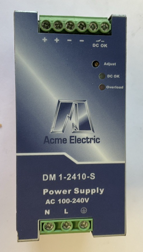ACME ELECTRIC DM 1-2410-S POWER SUPPLY  24VDC 10A INPUT 240VAC 4.9A 47-63HZ0