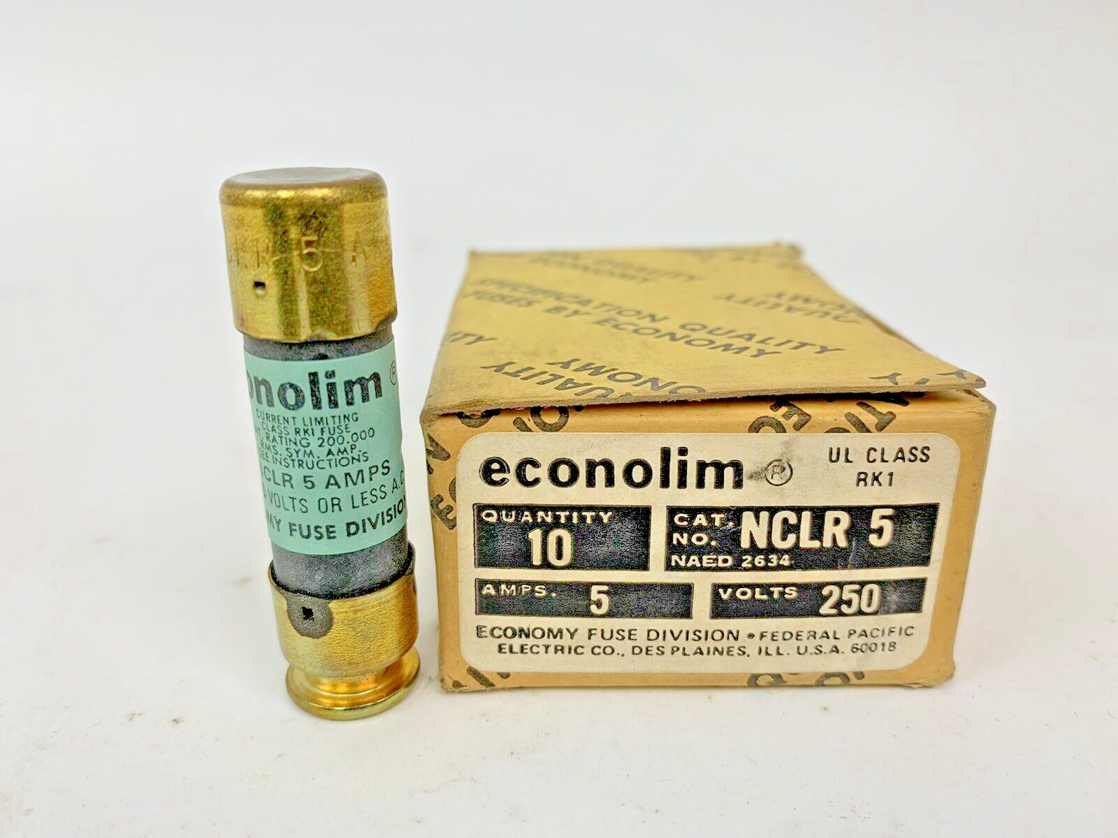 Economy Fuse - Econolim - NCLR 5 - 5A, 250V Fuse "Lot of 10"0