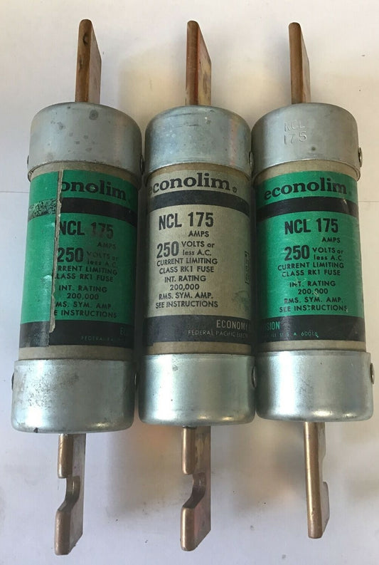 ECONOMY NCLR175 FUSE ECONOLIM CLASS RK1 CURRENT LIMITING 175A ***LOTOF3***0