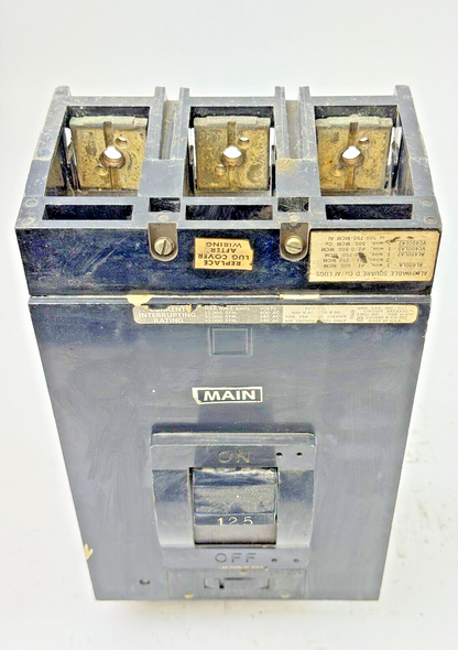 SQUARE D - LAP36125MB -MOLDED CASE CIRCUIT BREAKER- 125 AMP, 3 POLE, 600 VAC6