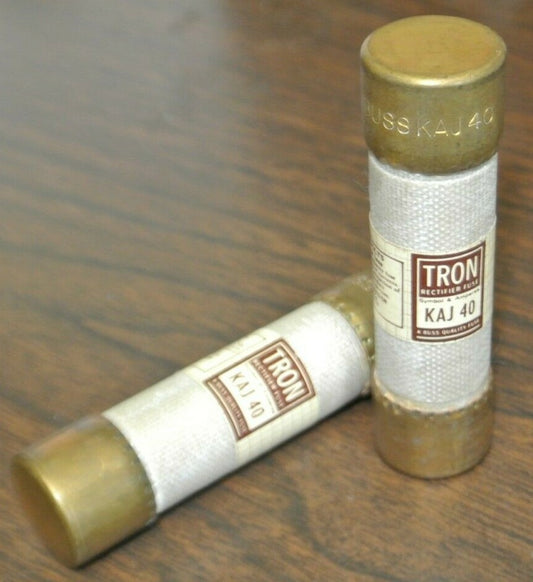 LOT of 2 / BUSSMANN / TRON KAJ40 RECTIFIER FUSE / 600V / 40A / NEW SURPLUS0