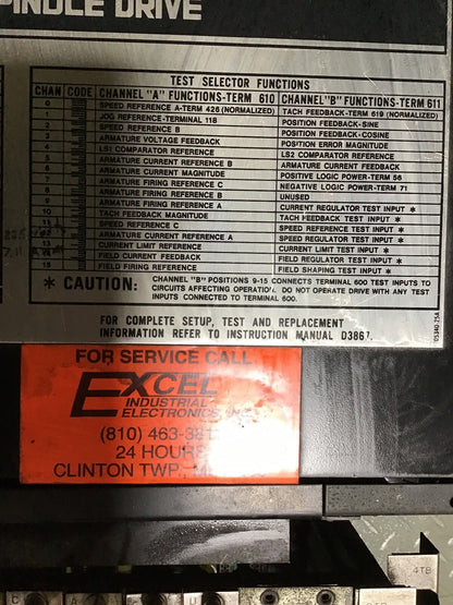 RELIANCE ELEC. 801426-22SB SPINDLE DRIVE MAXPAX PLUS 240V 335A 60HP 3PH 48/62HZ5