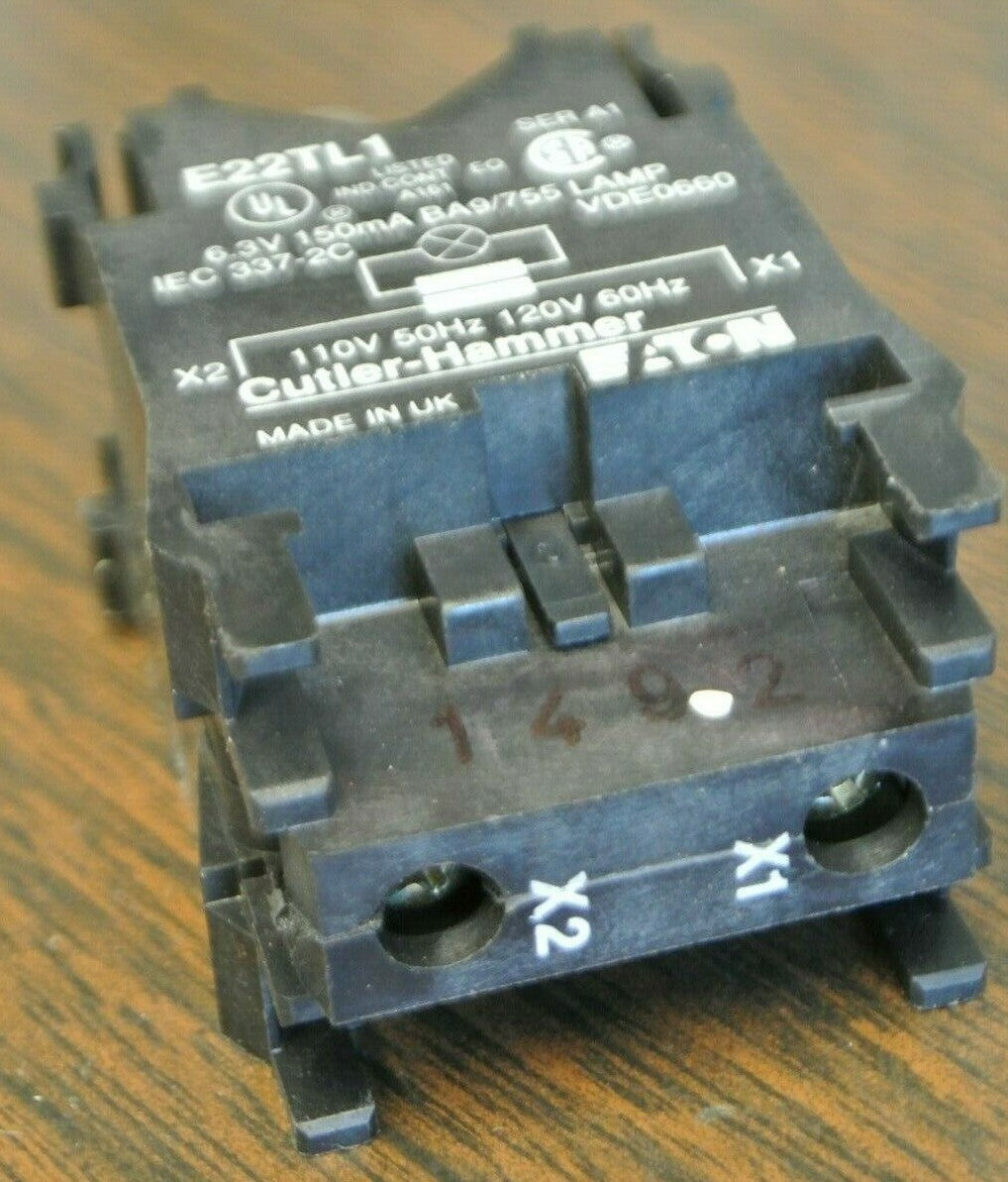 CUTLER-HAMMER E22TL1 TRANSFORMER UNIT 120V / 6.3V, 150mA / NEW SURPLUS4