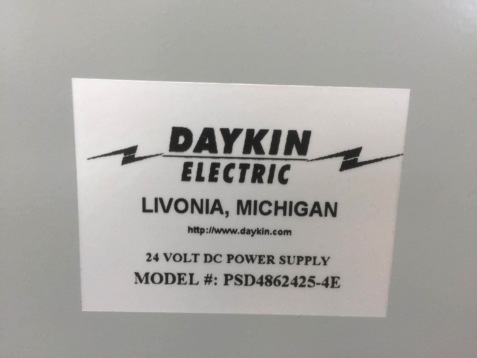 DAYKIN ELECTRIC PSD4862425-4E 24 VOLT DC POWER SUPPLY1