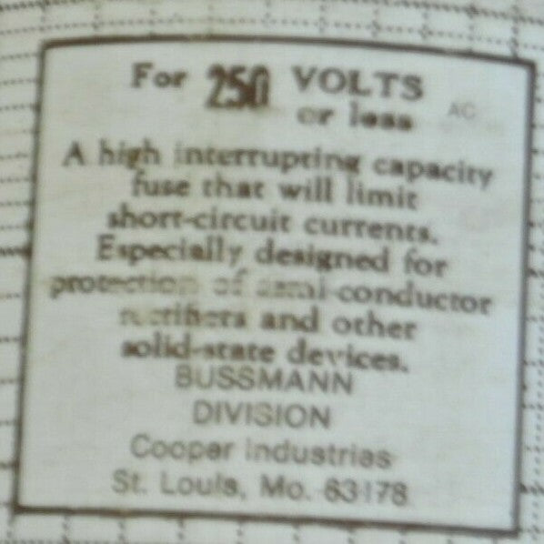 BUSSMANN / TRON KAB300 RECTIFIER FUSE / 300A / 250V / NEW SURPLUS in BOX2