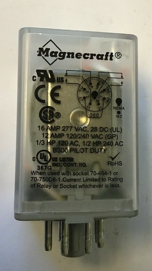 MAGNECRAFT 750XBXC RELAY 110/125VDC 314XBX48P-115-125D0