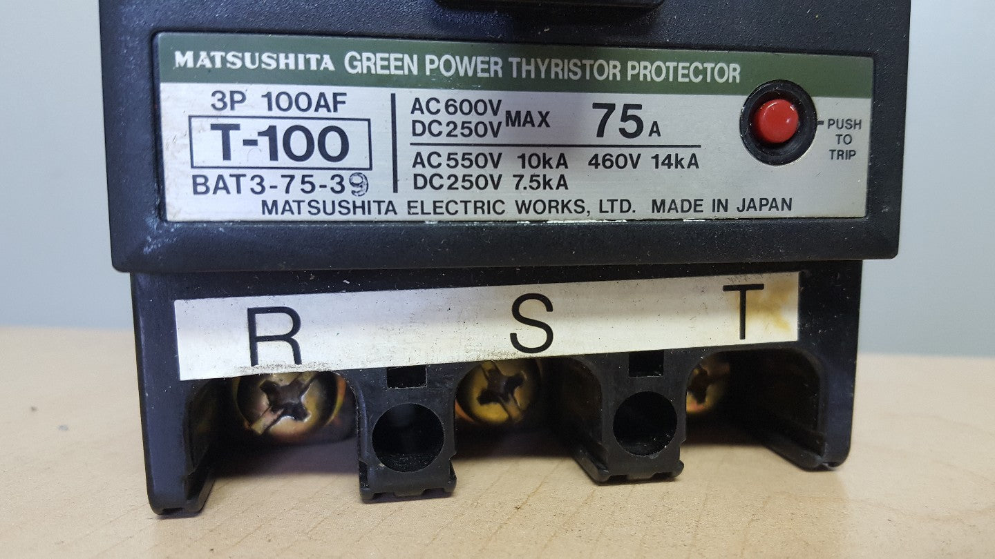 MATSUSHITA Circuit Breaker T100 BAT3-100-50 100A1
