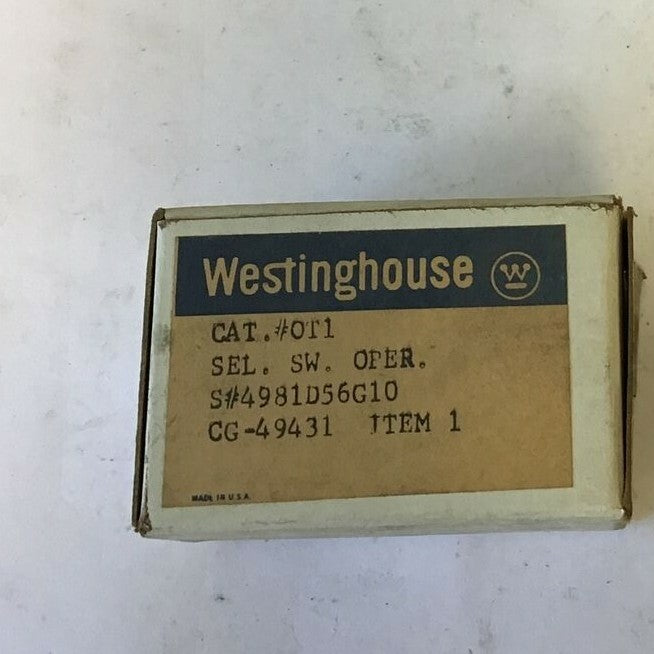 WESTINGHOUSE OT1 SELECTOR SWITCH OPERATOR 4981D56G10 ***LOTOF2***2