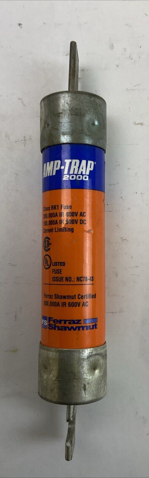 FERRAZ SHAWMUT A6D100R SMART SPOT AMP-TRAP 2000 TIME DELAY FUSE 600VAC 100AMP3