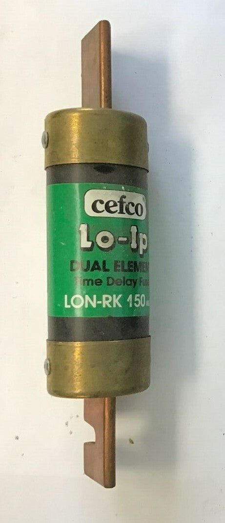 CEFCO LON-RK 150 LO-IP FUSE 150A TIME DELAY DUAL ELEMENT 250VAC CLASS RK10
