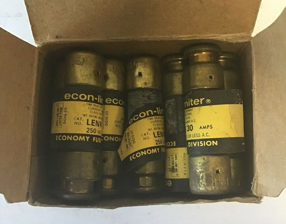 ECONOMY LENR 30 FUSE ECON-LIMITER 30A CLASS RK5 TIME DELAY 250VAC****LOTOF7****0