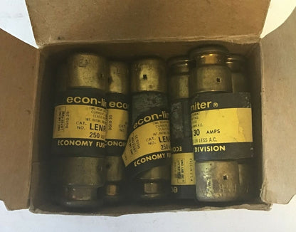 ECONOMY LENR 30 FUSE ECON-LIMITER 30A CLASS RK5 TIME DELAY 250VAC****LOTOF7****0