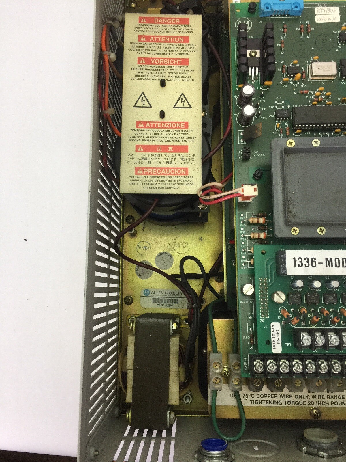 ALLEN BRADLEY 1336-B007-EAD-L3 CONSTANT TORQUE AC DRIVE 380/415/460V OUTPUT 13A9