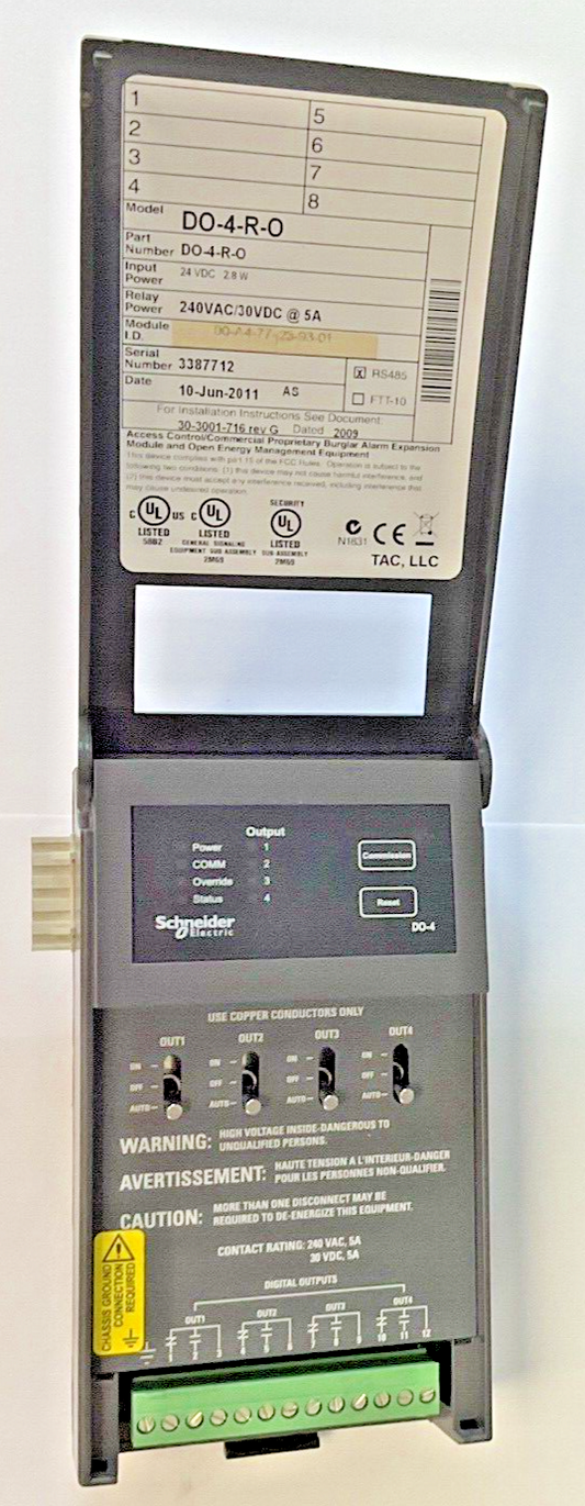 SCHNEIDER ELECTRIC DO-4-R-O I/O MODULE 24VDC 2.8W0