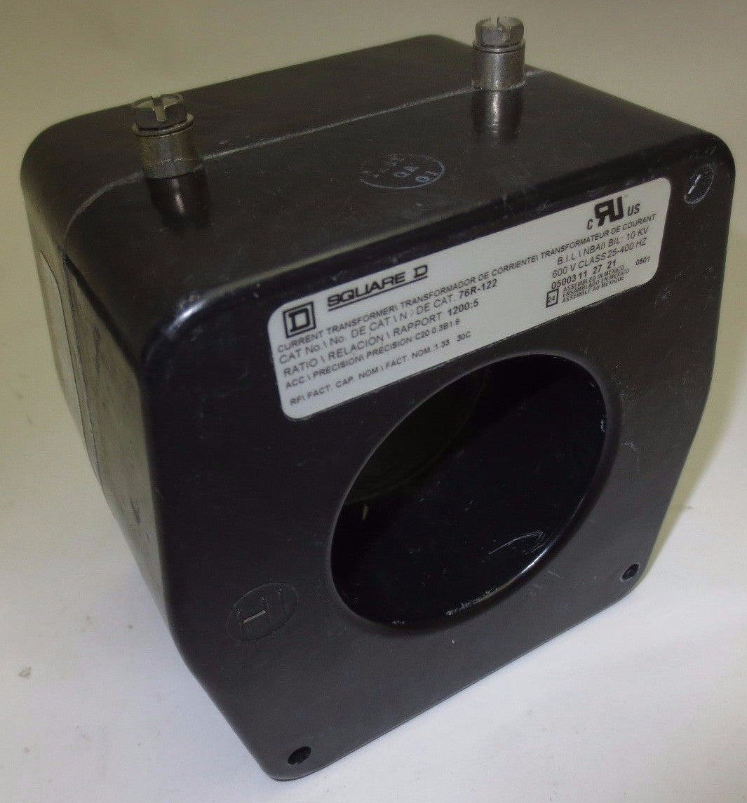 SQUARE D 76R-122 CURRENT TRANSFORMER - RATIO = 1200:5 - 10kV - 600V NEW SURPLUS0