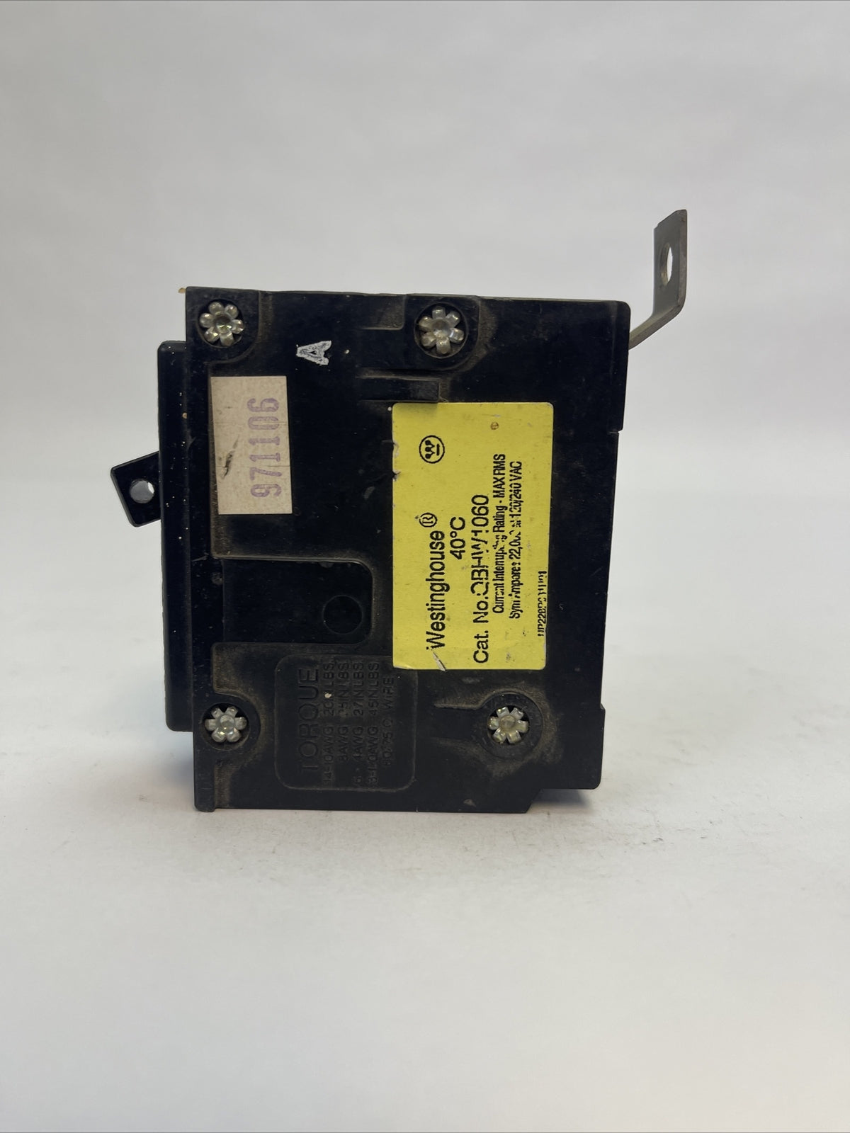 CUTLER HAMMER / WESTINGHOUSE QBHW1060 CIRCUIT BREAKER 60AMP 1POLE 120/240VAC2