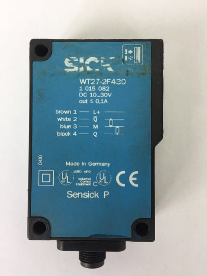 SICK WT27-2F430 PROXIMITY SENSOR 10-30VDC 0