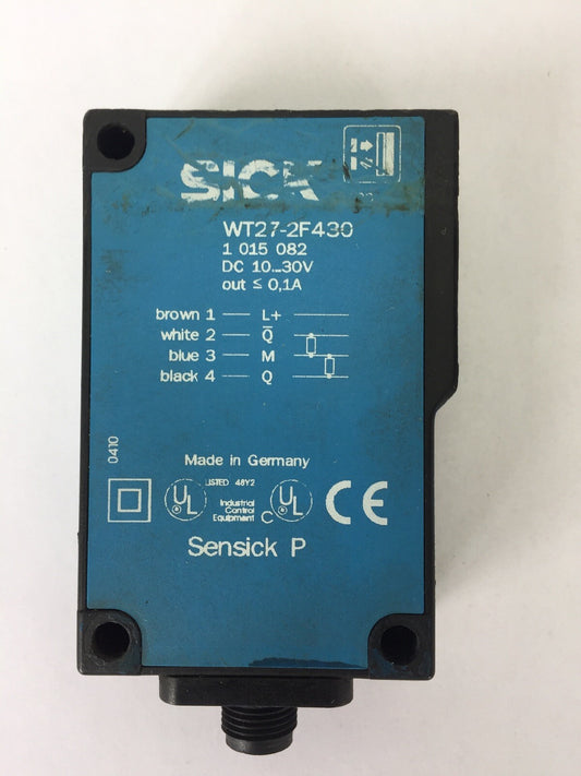 SICK WT27-2F430 PROXIMITY SENSOR 10-30VDC 0