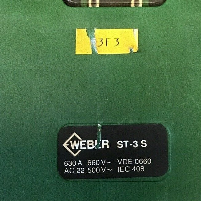 WEBER ST-3 S MODULAR FUSE HOLDER 630A 660VAC  1