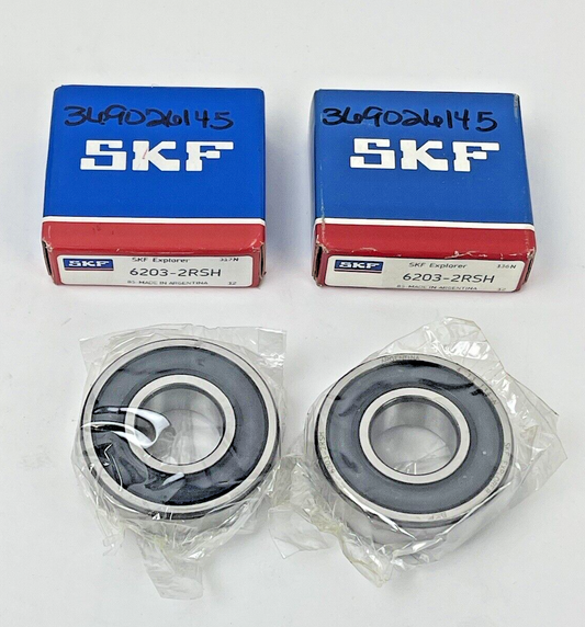 SKF - ***LOT OF 2*** - 6203-2RSH - DEEP GROOVE BALL BEARING - 17x40x12 (mm)0