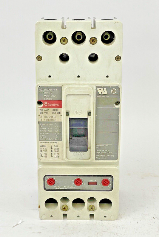 WESTINGHOUSE -HMCP250F5C - MOTOR CIRCUIT PROTECTOR - SER C, 250A, 3 POLE, 600VAC0