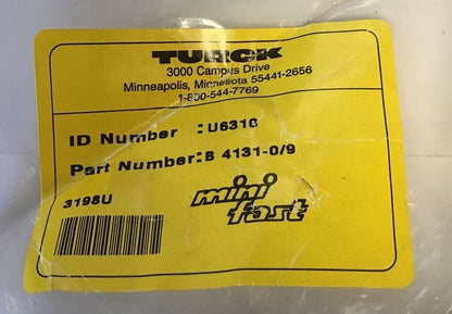 TURCK B4131-0/9 CONNECTOR KIT MINI FAST ****LOTOF2****1