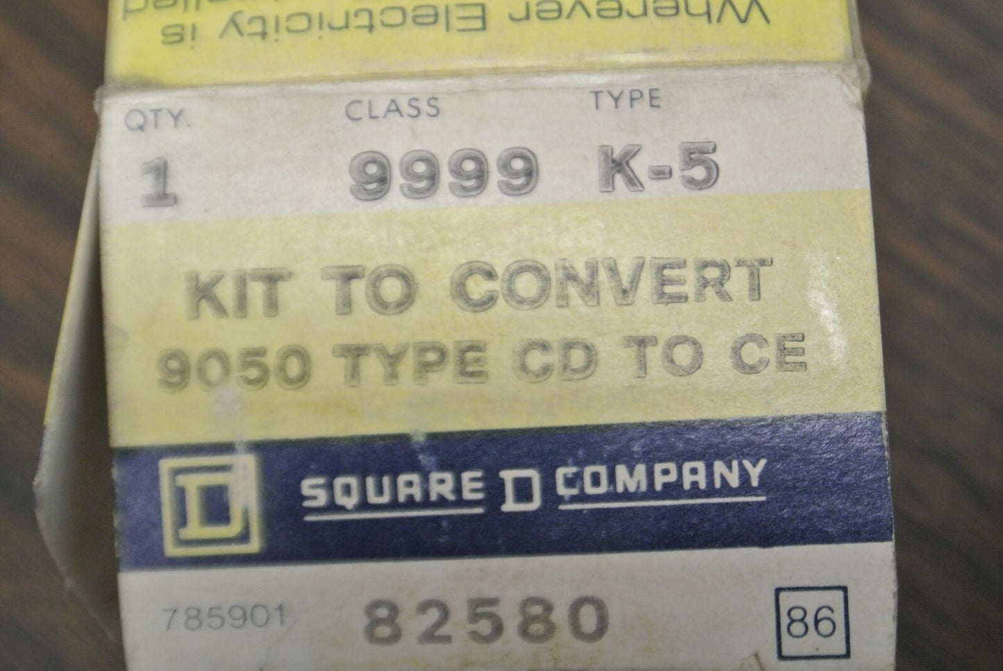 SQUARE D / 9999 K-5 / KIT to CONVERT 9050 TYPE CD to CE / NEW SURPLUS0