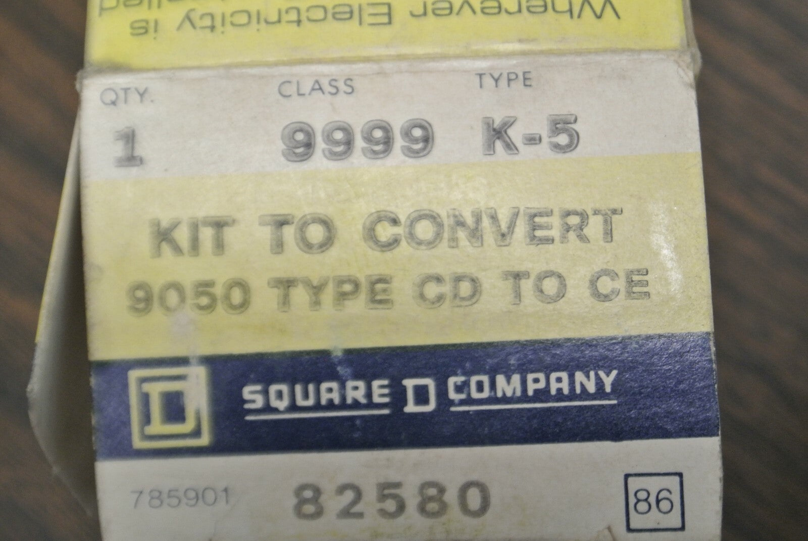 SQUARE D / 9999 K-5 / KIT to CONVERT 9050 TYPE CD to CE / NEW SURPLUS0