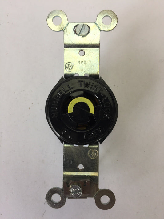 HUBBELL HBL4710 TWIST-LOCK SINGLE RECEPTACLE 15A 125V 2 POLE0