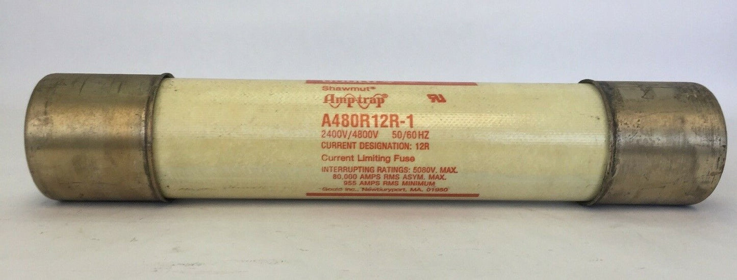 GOULD SHAWMUT AMP-TRAP A480R12R-1 2400/4800V 50/60HZ CURRENT LIMITING FUSE 0
