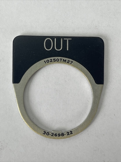 CUTLER HAMMER EATON 10250TM27 OUT LEGEND PLATE 30-2698-22 (LOT OF 9)1