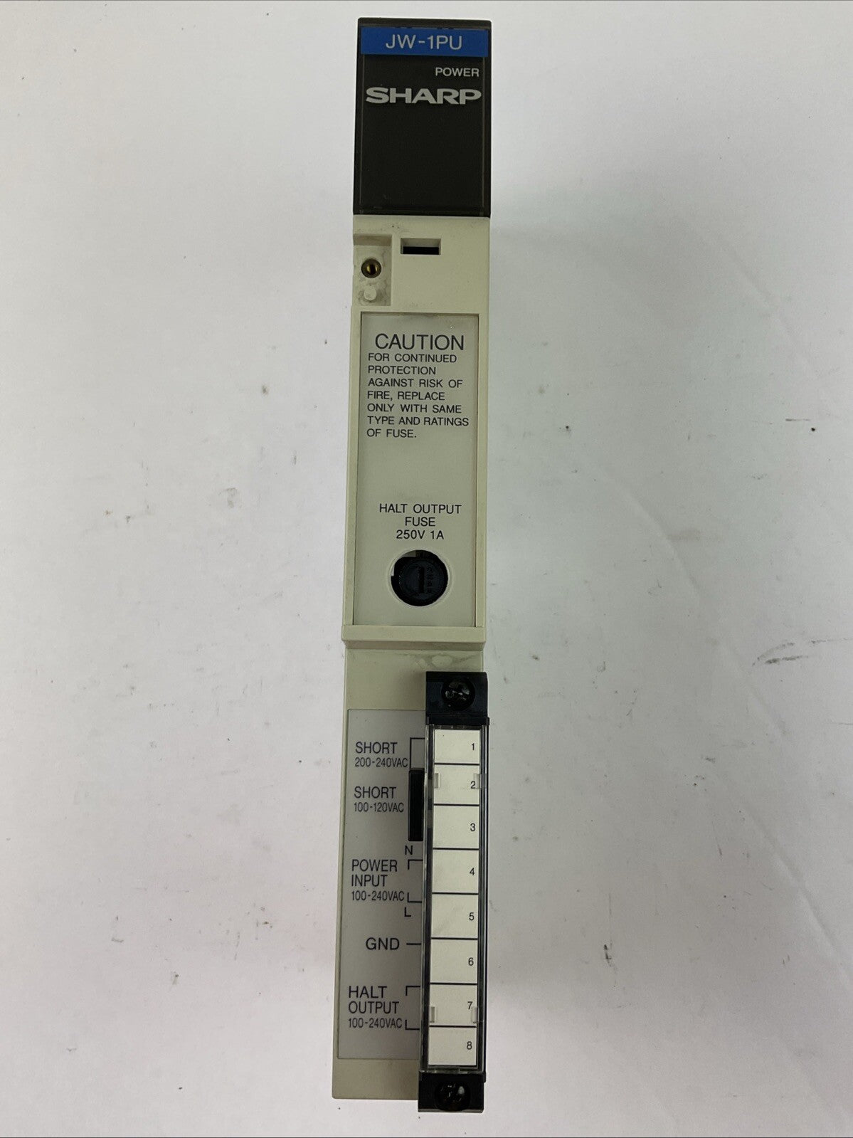 SHARP JW-1PU POWER SUPPLY MODULE OUTPUT 5VDC 7A INPUT 100-240VAC 50/60HZ 90VA0