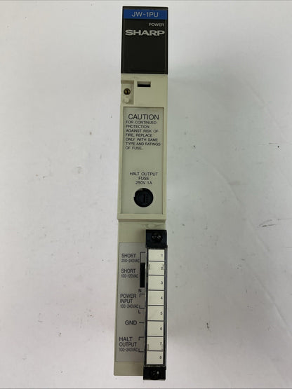 SHARP JW-1PU POWER SUPPLY MODULE OUTPUT 5VDC 7A INPUT 100-240VAC 50/60HZ 90VA0