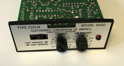 ELECTRONICS CORPORATION OF AMERICA 22DJ4-4000 PHOTOSWITCH 1