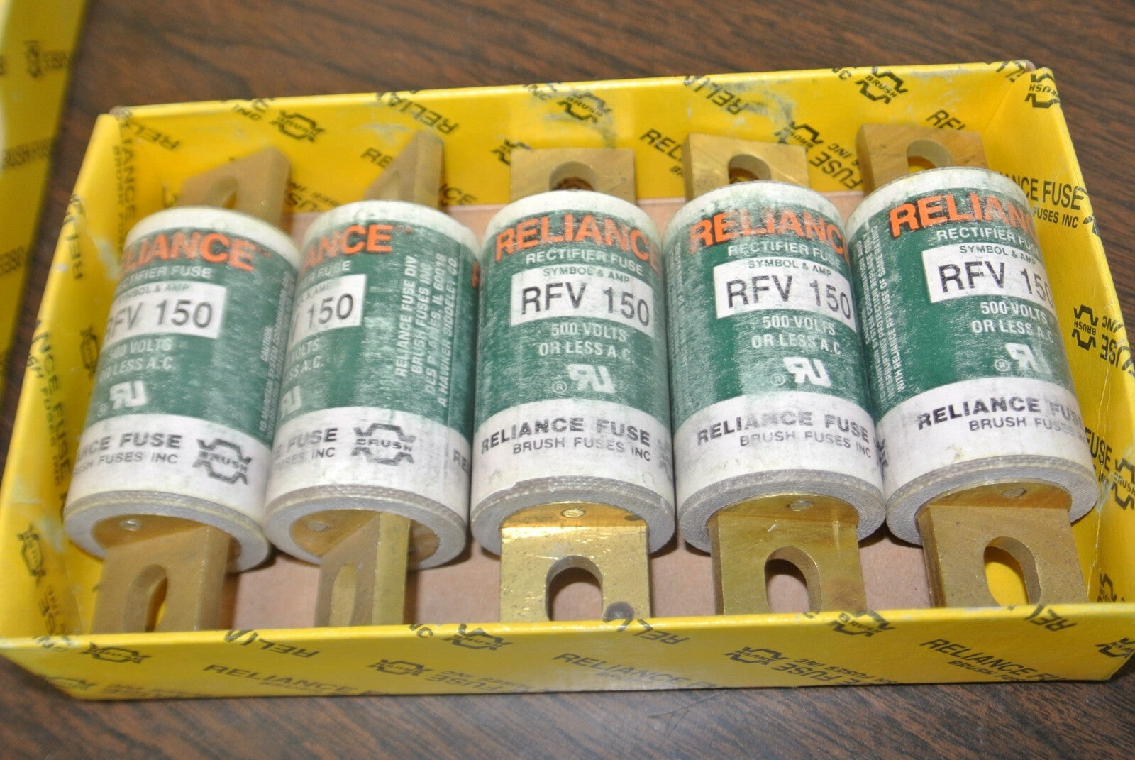 BOX of 5 / RELIANCE / BRUSH RFV150 RECTIFIER FUSE / 150A / 500V / NEW SURPLUS0