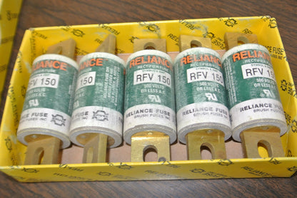 BOX of 5 / RELIANCE / BRUSH RFV150 RECTIFIER FUSE / 150A / 500V / NEW SURPLUS0