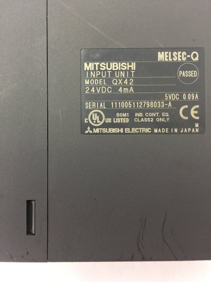 MITSUBISHI QX42 INPUT UNIT MELSEC-Q 24VDC 4mA 5VDC 0.09A1
