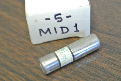 LOT of 5 / BUSS MID-1 TIME-DELAY FUSE / 1A / 125VDC / NEW SURPLUS / MID 12
